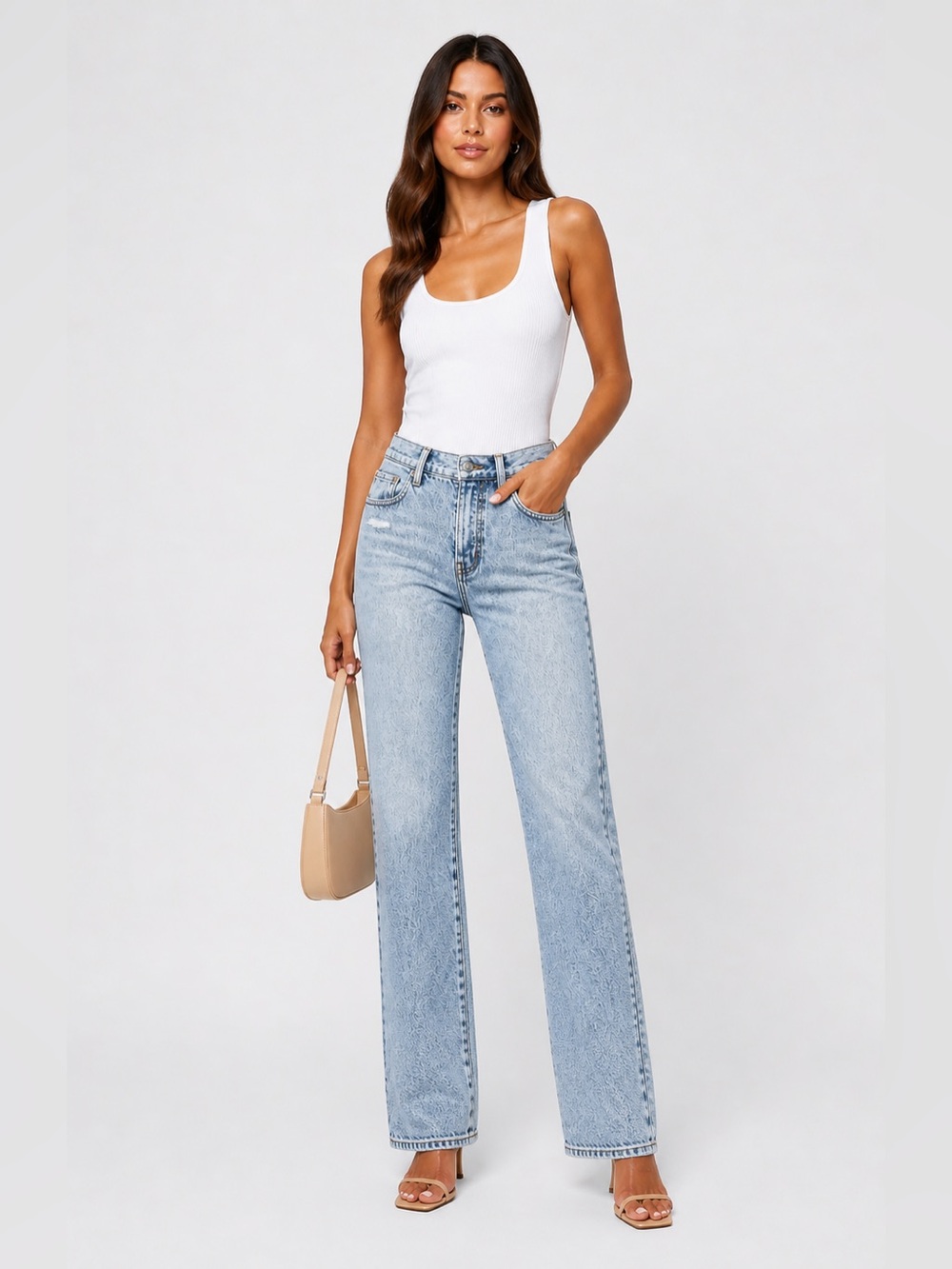 Pistola Cosmic Blue Love Straight Leg Jeans Button Fly Size 26